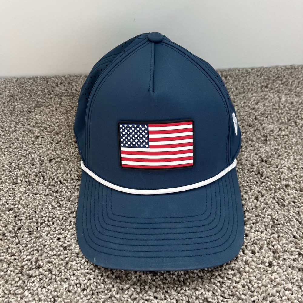 Branded Bills Old Glory PVC Curved 5 Panel Rope Hat, Orion